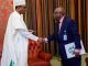 Photos: President Buhari in closed door meeting with CJN, Walter Onnoghen