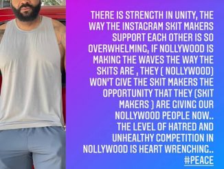 ''The level of hatred and unhealthy competition in Nollywood is heart wrenching-'' Actor Prince Eke writes as he applauds Instagram skit makers for their collaborations