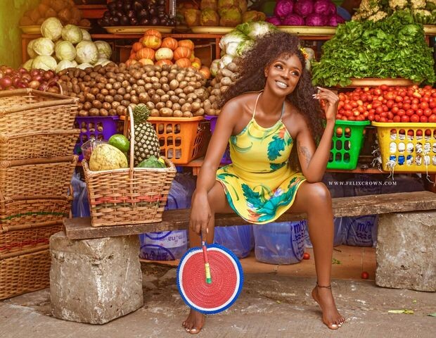 Beverly Osu stuns in creative market photo shoot