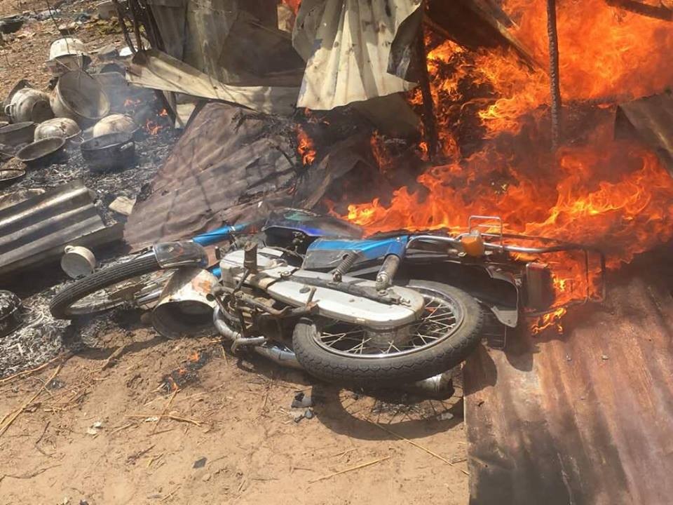 Photos: Troops destroy Boko Haram training camp, kill one insurgent