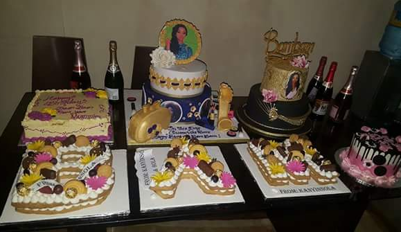 Photos: #BBNaija\'s Bambam sits on TeddyA’s mom’s laps at the surprise party his family threw for her today