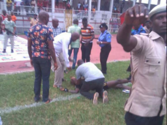 Referee beaten unconscious by fans after a football match in Owerri (photos)