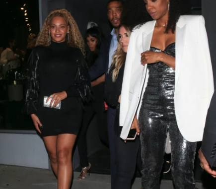 Beyonce in mini dress as she's seen out with her friends Kelly Rowland and Michelle Williams