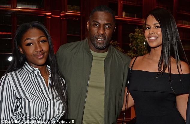 Idris Elba parties with his daughter Isan, and fiancée Sabrina at Formula E bash (Photos)