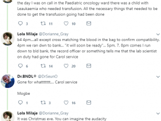 Nigerian doctor shares sad story of how a child with Cancer of the blood died because the medical personnel supposed to help with his treatment went for carol service