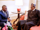 President Buhari spotted with Aliko Dangote in Washington ahead of his meeting with President Trump