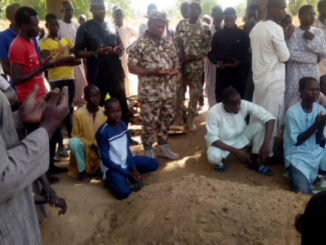 Photos: IDP who was shot dead by angry soldier in Maiduguri, has been laid to rest