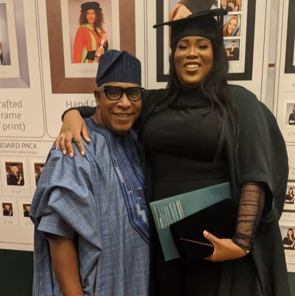 Actor Adebayo Salami's daughter graduates from UK university