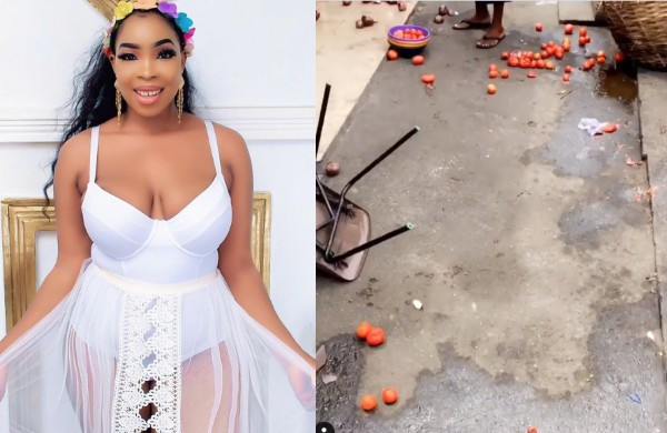 Market Shutdown: Actress Osiobeloveth accuses Rivers State Taskforce of destroying food items she bought (video)