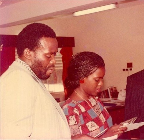 Throwback photo of Olu Jacobs and wife Joke Silva as a young couple