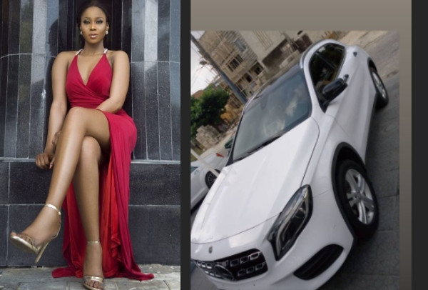 Lilian Afegbai shows off her new car