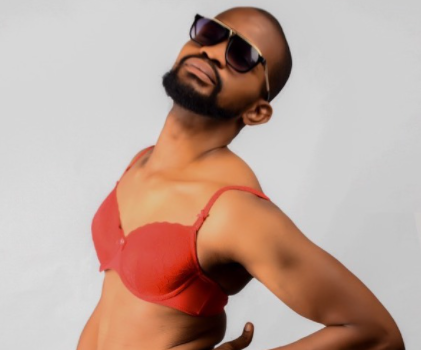 Actor Uche Maduagwu shares photo of himself in a bra days after coming out as a gay man