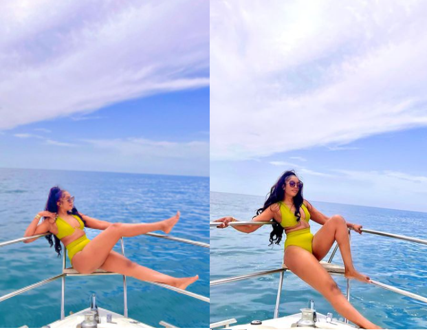 Actress, Sharon Ooja shares swimsuit photos as she vacations in Spain