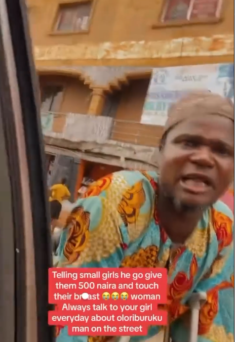 Woman confronts suspected pedoph!le for allegedly offering little girls N500 to touch their bre@sts