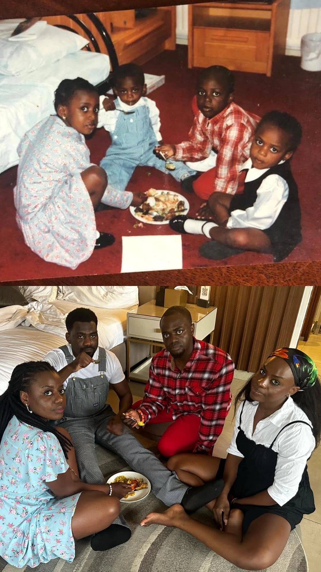 Nigerian siblings recreate childhood photo after 28 years